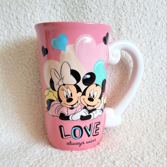 NEW DISNEY Mickey and Minnie mouse Valentine's day LOVE large mug - Picture 1 of 7
